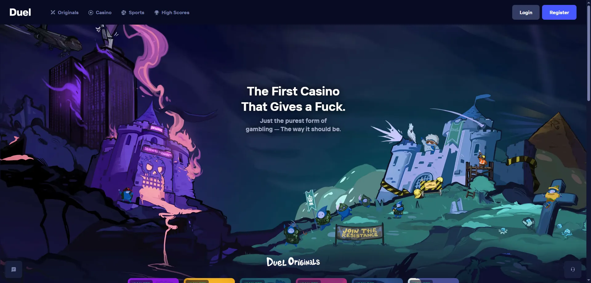 Duel Casino NZ overview &mdash; crypto-first provably fair casino and sportsbook