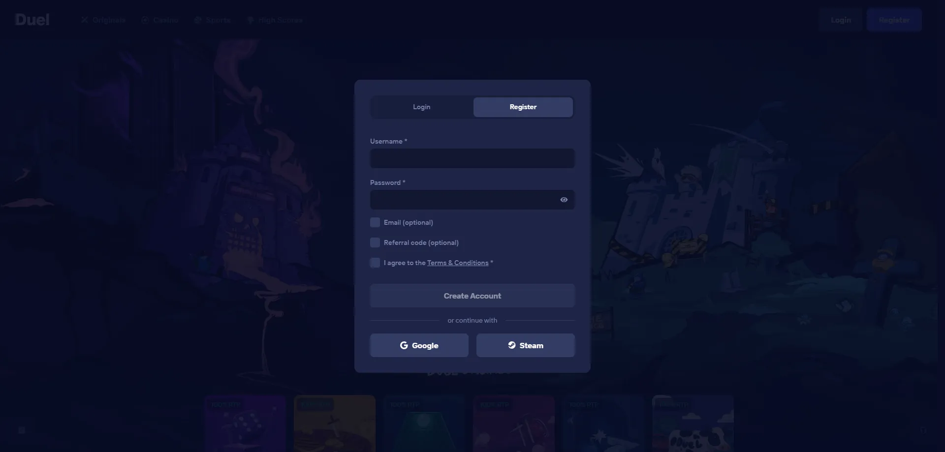 Duel Casino NZ registration process &mdash; step by step sign up guide